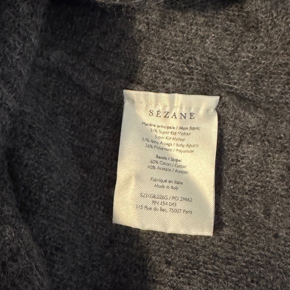 Sezane Barry Cardigan Charcoal Grey - Picture 8 of 8